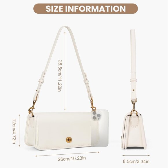 Women Shoulder Bag Faux Leather Small Crossbody Purse for Daily Use - Picture 3 of 6